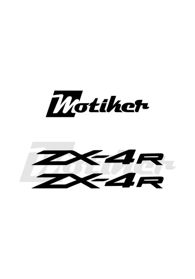 Kawasaki Zx4r Yazı Logo Sticker Etiket Modeli