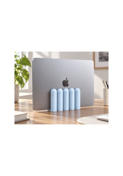 Dora Dekoratif Dikey Macbook Standı - Pastel Mavi