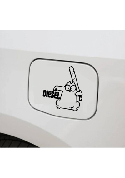Araba Depo Kapağı Sticker Dizel Oto Sticker 2 Adet