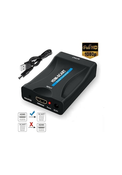 Hdmi To Scart Av Çevirici Dönüştürücü Skart Convert (529237400)