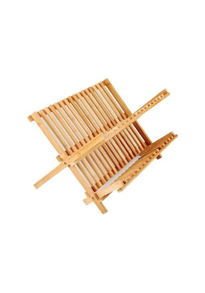 Bambu Bulaşıklık 2 Katlı Tabaklık Bardaklık Tezgah Üstü Düzenleyici Karışık