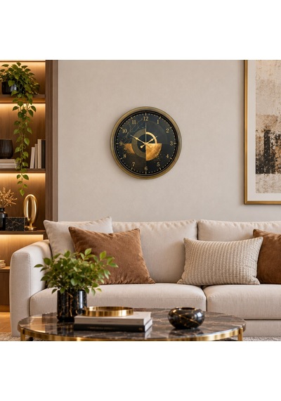 Eskitme Antik Prestij 40 X 40 Cm Metal Duvar Saati