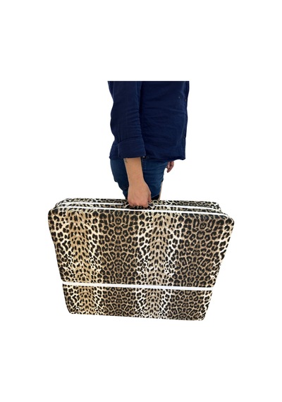 Katlanır Yer Yatağı Ve Tek Kişilik Sünger Katlanır Minder Yatak 70x180x6 Cm-leopar