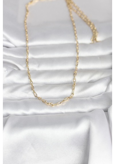 Cm 14k Gold Renk Ataç Zincir Model 60 Cm Kadın Kolye - Altın