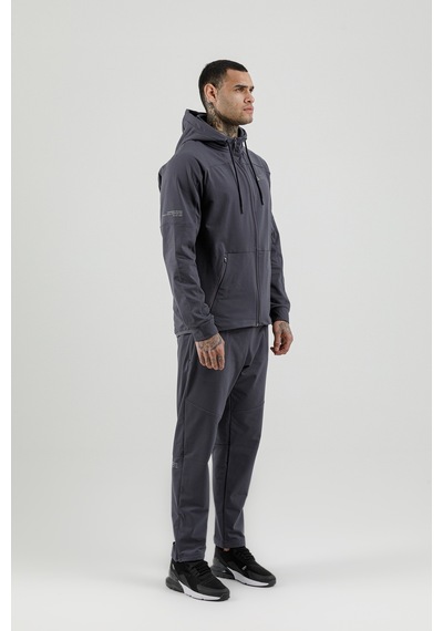 Airlife Sportswear Tam Boy Fermuarlı Erkek Kapüşonlu Eşofman Takımı Titanyum Antrasit