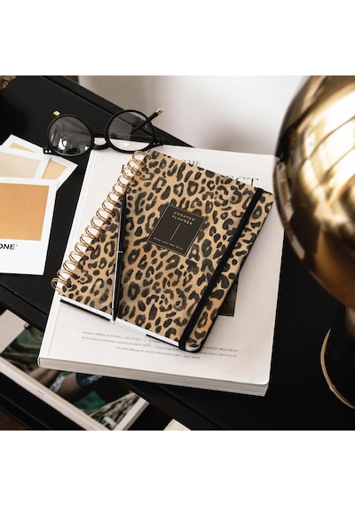 A5 Spiralli Süresiz Planlayıcı Ajanda Leopar - 15x21 Genel