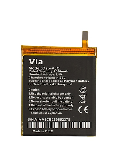 Casper Vıa V8C Batarya 2500 Mah