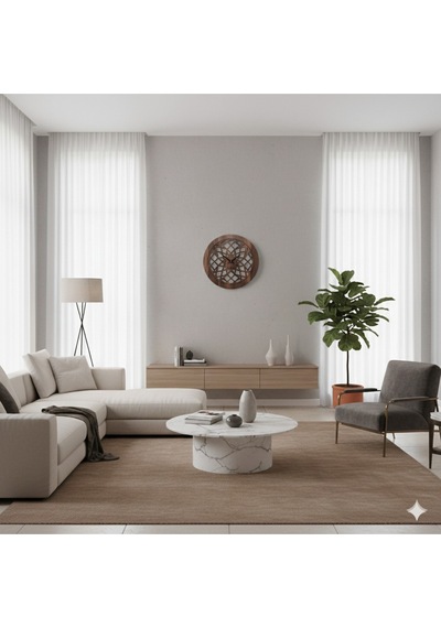 Nexus Modern Duvar Saati Dekorasyon 45 Cm Ceviz