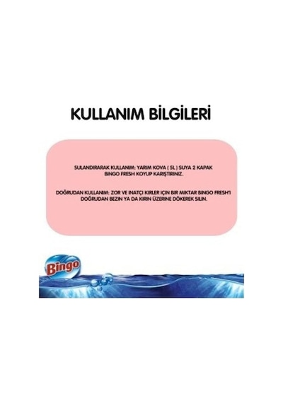 Bingo Fresh Ferah Evim Yüzey Temizleyici 1 L