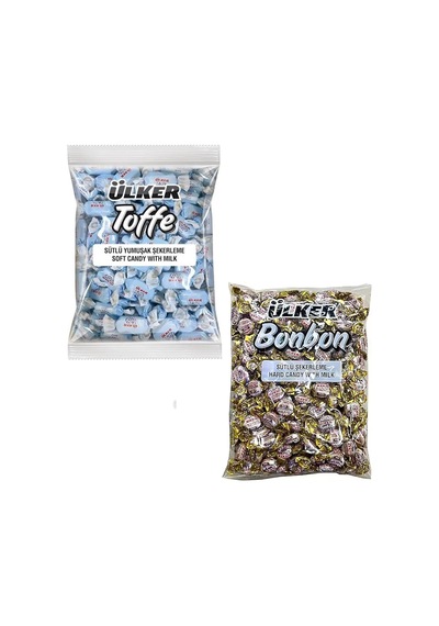 Karışık Sütlü Şeker 2 Kg. Sütlü Toffe Ve Sütlü Bonbon