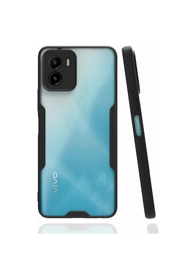 Uryport Vivo Y15s Kılıf Platin Silikon - Siyah