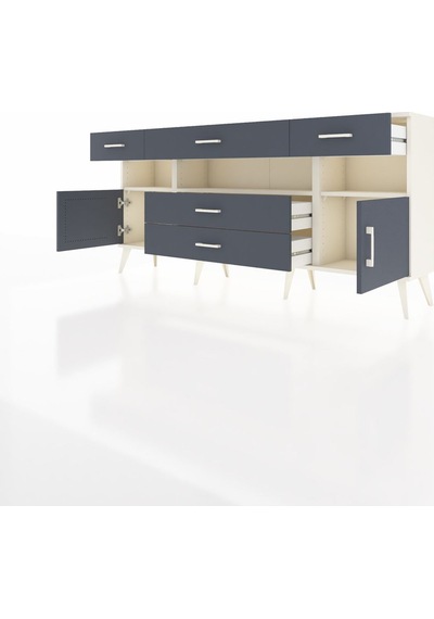 Arges Konsol 3 Raflı 5 Çekmeceli 2 Kapaklı 176x30x83 Aytaşı-antrasit/antrasit Antrasit/antrasit Arges Konsol 3 Raflı 5 Çekmeceli 2 Kapaklı 176x30x83 Aytaşı-antrasit/antrasit Antrasit/antrasit