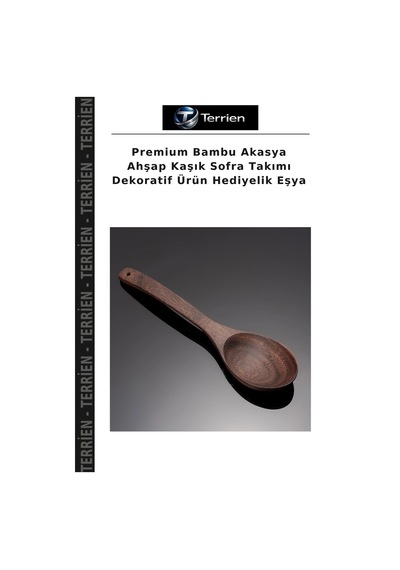 Premium Bambu Akasya Ahşap Kaşık Sofra Takımı Dekoratif Ürün Hediyelik Eşya Çok Renkli