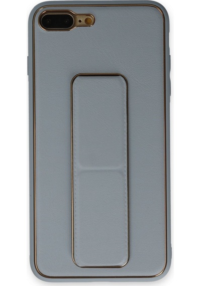 Newface Apple iPhone Uyumlu 7 Plus Kılıf Coco Deri Standlı Kapak - Semeglbl - 35 Sky Blue