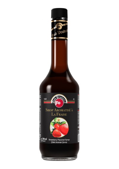Çilek Aromalı Şurup - Şekerli 700 Ml