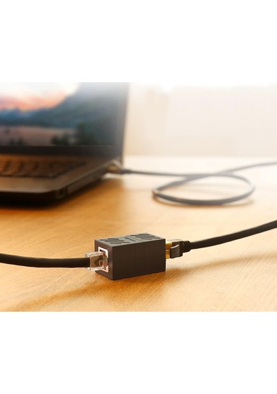 Lexroo 1 Portlu Ethernet Splitter, Çift Lan Kablosu, Ethernet Bölücü, Rj45 Dişi Adaptör Konnektörü