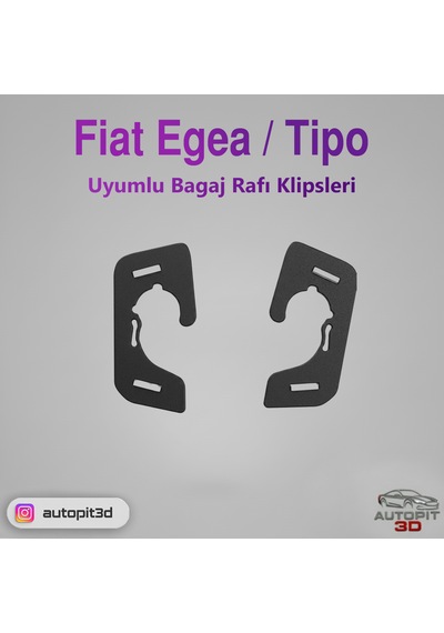 Fiat Egea Uyumlu Bagaj Rafı Klipsleri 2 Adet