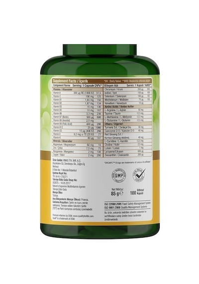 Natures Supreme Multivitamin For Men 100 Kapsül Aromasiz
