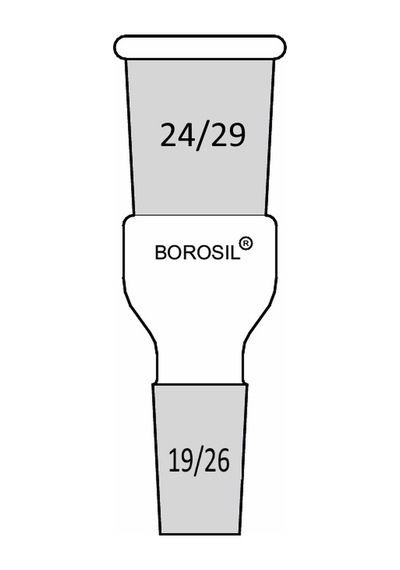 Borosil Cam Adaptörü Büyütme 24 29 19 26 Şilif Genişletme