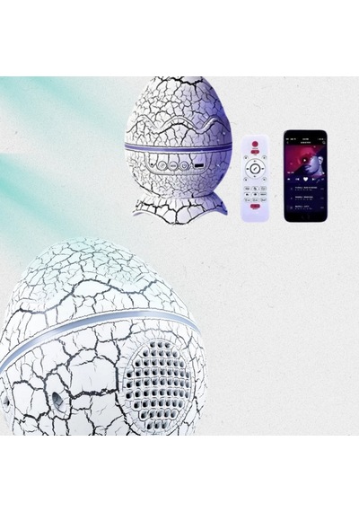 Dinozor Yumurta Tasarımlı Bluetooth Galaksi Yıldız Projektör Gece Lambası Ve Uyku Yardımcısı Renkli