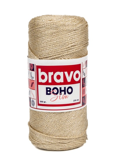 Boho Simli Polyester Makrome İplik 200 Gr 270 Metre Renk Kodu: 36