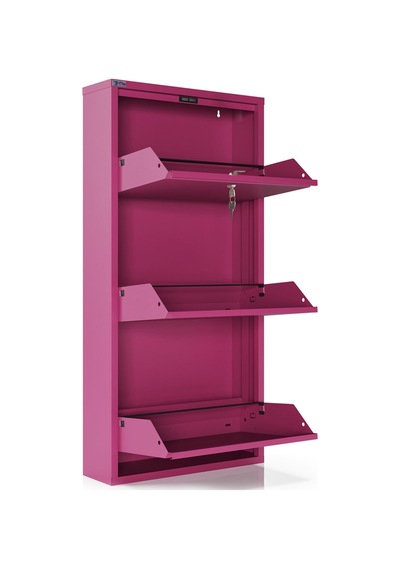 Ceha Kilitli Metal Ayakkabılık 3'lü Pembe - K.AYK-3 /AB4010/KL Ceha Kilitli Metal Ayakkabılık 3'lü Pembe - K.AYK-3 /AB4010/KL