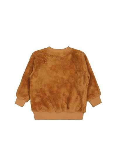 Civil Boys Ayı Nakışlı 2-5 Yaş Sweatshirt - Turuncu Tarçın