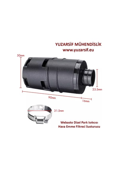 Webasto Dizel Park Isıtıcısı Emme Filtresi Susturucu