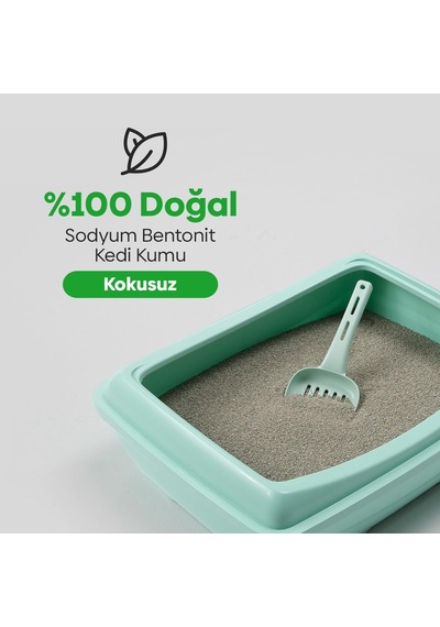 Sodyum Bentonit Ultra Topaklaşan Kokusuz Doğal Kedi Kumu 10 Kg