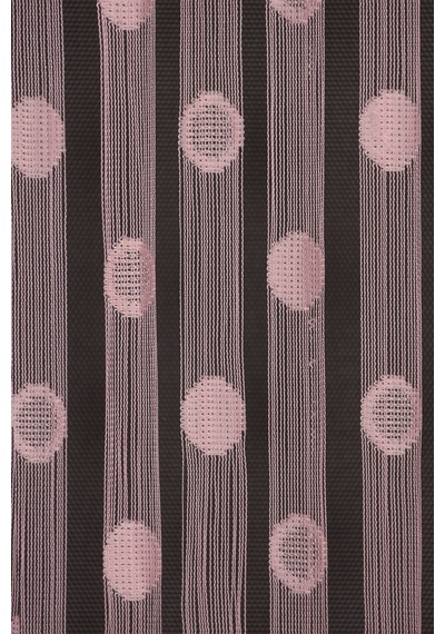 Küçük Puanlı Model Pembe Renk Hazır Ip Perde 300x270 Cm