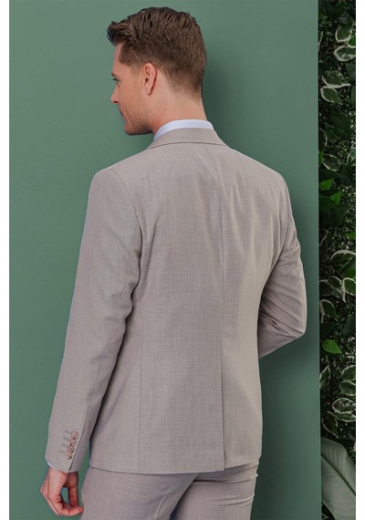 Efor Tk 871 Slim Fit Gri Klasik Takım Elbise Gri