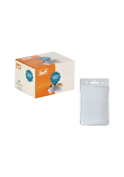 Sarff 6.5x10.5cm Beyaz Dikey Kart Poşeti - 100adet