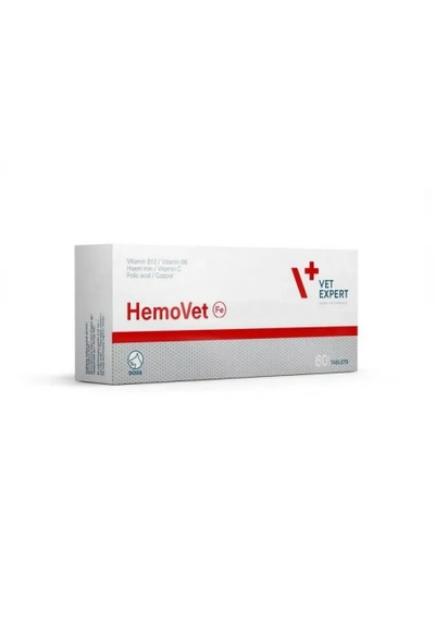 Vet Expert Hemovet 60 Tb Kedi & Köpek İçin Kansızlık, Alyuvar Desteği, Soluk Diş Eti & Demir Takviyesi