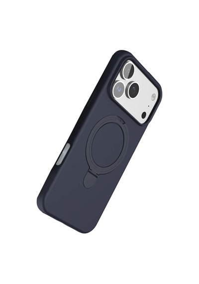 Apple Uyumlu iPhone 17 Pro Regal Magsafe Standlı Kapak - Lacivert 0.2M-Çok Renkli