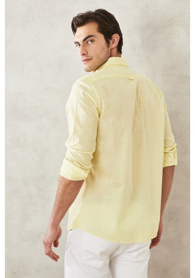 AC&Co / Altınyıldız Classics Erkek Sarı Slim Fit Dar Kesim Düğmeli Yaka %100 Pamuk Flamlı Gömlek 4A2022200034SARXL Sarı AC&Co / Altınyıldız Classics Erkek Sarı Slim Fit Dar Kesim Düğmeli Yaka %100 Pamuk Flamlı Gömlek 4A2022200034SARXL Sarı