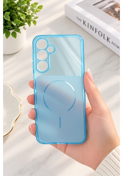 Samsung Galaxy A16 Uyumlu Mavi Şeffaf Silikon