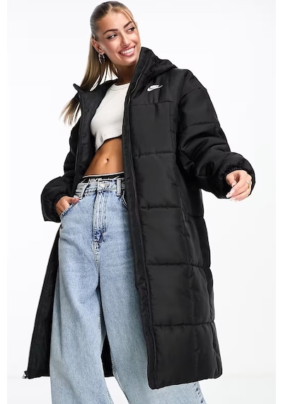 Nike Terma Fit Synthetic Fill Loose Fit Classic Maxi Puffer Jacket Kadın Kapüşonlu Bol Kesim Parka Siyah Siyah Nike Terma Fit Synthetic Fill Loose Fit Classic Maxi Puffer Jacket Kadın Kapüşonlu Bol Kesim Parka Siyah Siyah
