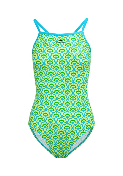 Slazenger Tie Back Kadın Yüzücü Yeşil / Sarı Mayo