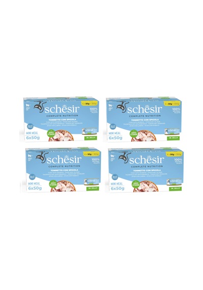 Schesir Ton Ve Levrek Tam Ve Dengeli Jöleli Multipack Kedi Konservesi 6 X 50 G 4 Lü Paket