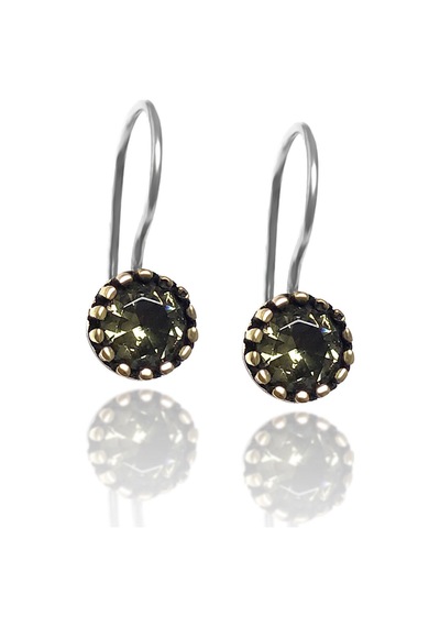Peridot Taşlı Otantik Bayan Gümüş Küpe N11.75778