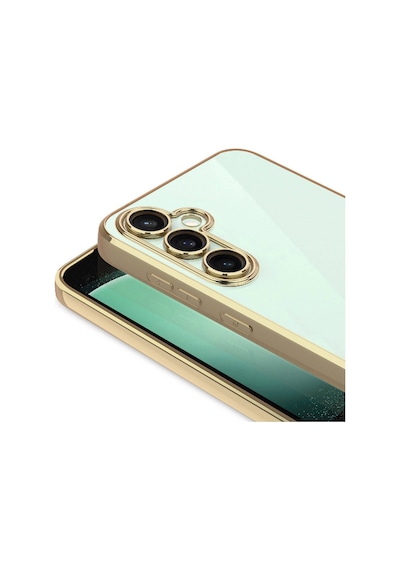 Galaxy S23 Fe Uyumlu Kamera Korumalı Logo Gösteren Zore Omega Kılıf-derin Mor Derin Mor