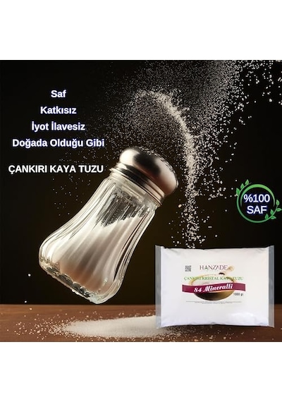 Yemeklik Kristal Kaya Öğütülmüş Tuz Çankırı 1kg