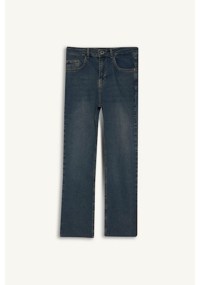Defacto Crop Flare Fıt Yüksek Bel Bilek Boy Jean Yıkamalı Pantolon G2217ax26aunm34 Mavi-nm34