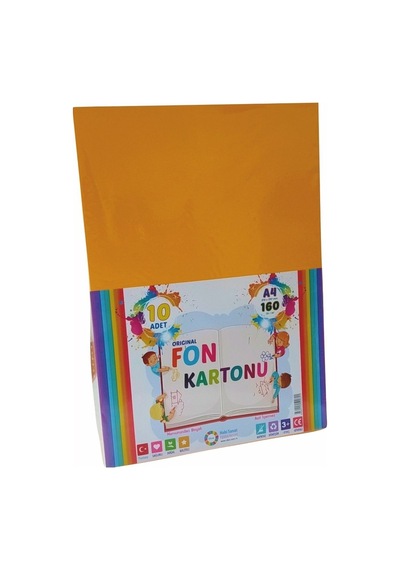Turuncu Fon Kartonu 10 Adet