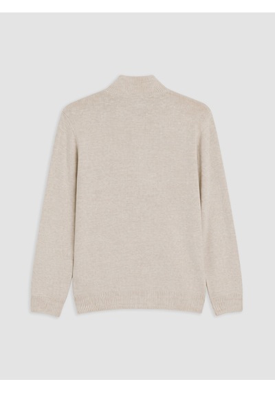 Lcwaıkıkı Classic Bej Regular Fit Dik Yaka Erkek Triko Hırka