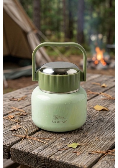 Cooker Leopar 500 Ml Kaşıklı Yemek Termosu Yk1516 Yeşil