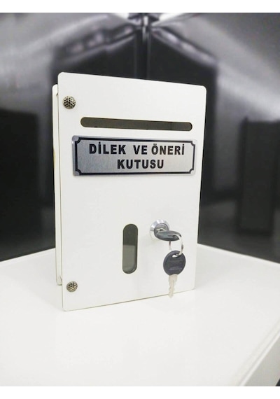 Beyaz Küçük Boy Ahşap Dilek Ve Öneri Kutusu