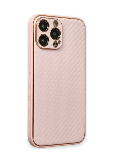 Apple İphone Uyumlu 13 Pro Max Kılıf Coco Karbon Silikon - Pembe Çok Renkli