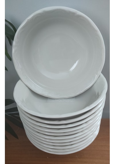 Porland Porselen Kum Beji 12 Adet 13 Cm Küçük Çorba Kase