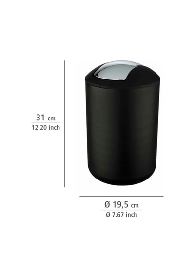 L Siyah Sallanan Kapaklı Kova 6,5 L